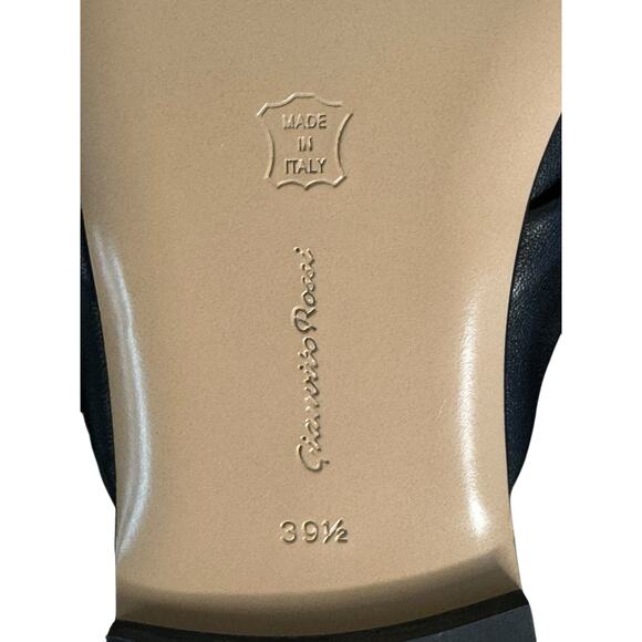 Gianvito Rossi NIB Selene Flat Sandal in Black Size 39.5 - Picture 11 of 13